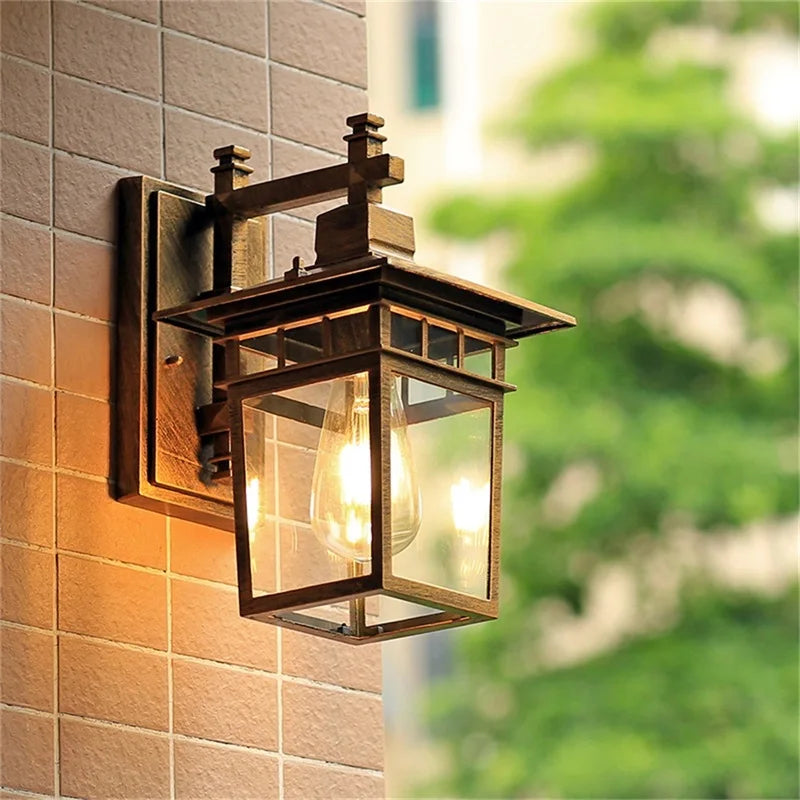DecorBites™ LED Outdoor Wall Lamp | Retro Black Sconces | Waterproof Decorative Light