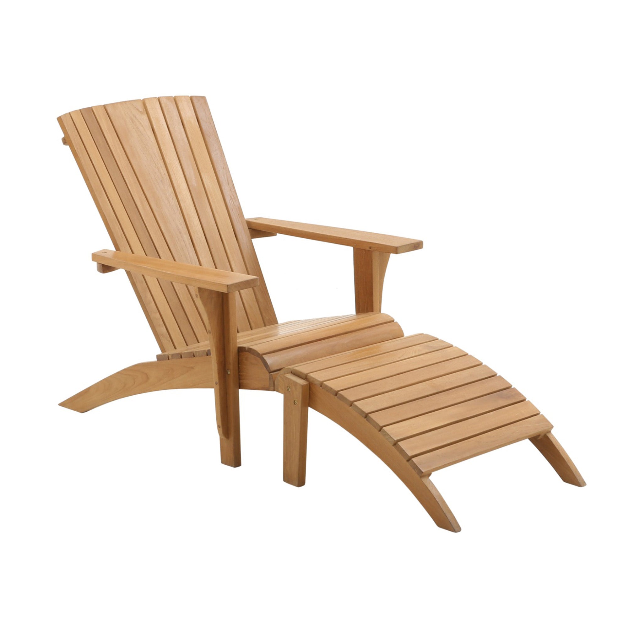 Strand Natural Teak Adirondack Lounge Chair - 63"
