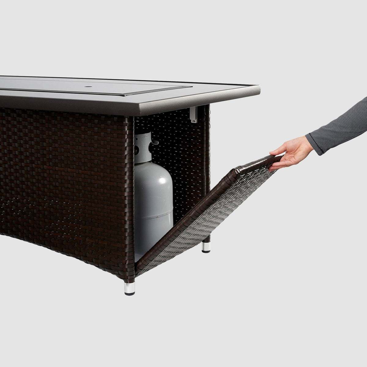 Montego Linear Gas Fire Pit Table