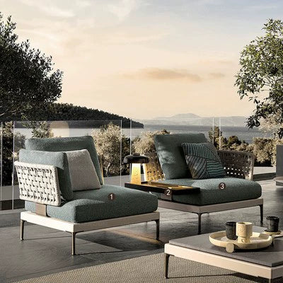 Outdoor Rattan Garden Sofa House Casual Teak Waterproof and Sun Protection Outdoor Outdoor Furniture Garden Balcony Rattan Chair