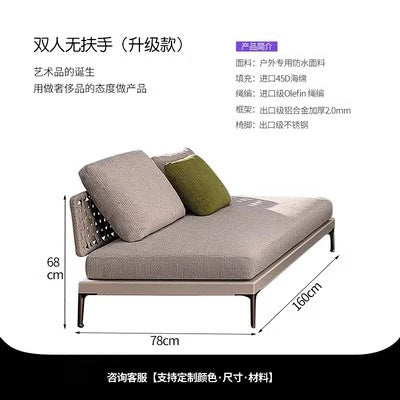 Outdoor Rattan Garden Sofa House Casual Teak Waterproof and Sun Protection Outdoor Outdoor Furniture Garden Balcony Rattan Chair