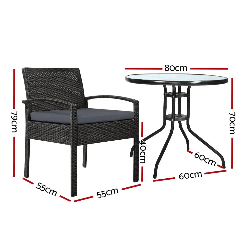 Garden Outdoor Furniture Dining Chairs Wicker Garden Patio Cushion