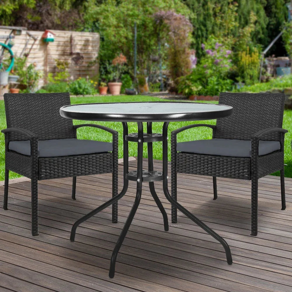 Garden Outdoor Furniture Dining Chairs Wicker Garden Patio Cushion