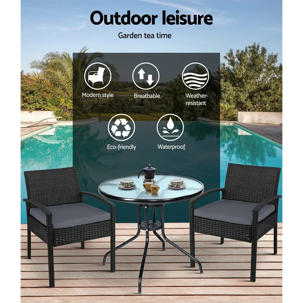 Garden Outdoor Furniture Dining Chairs Wicker Garden Patio Cushion