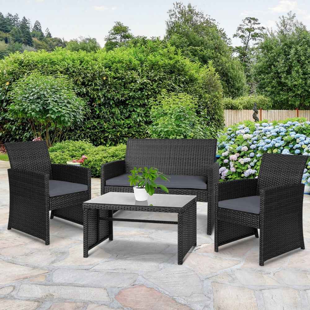 Garden Garden Furniture Outdoor Lounge Setting Wicker Sofa Set
