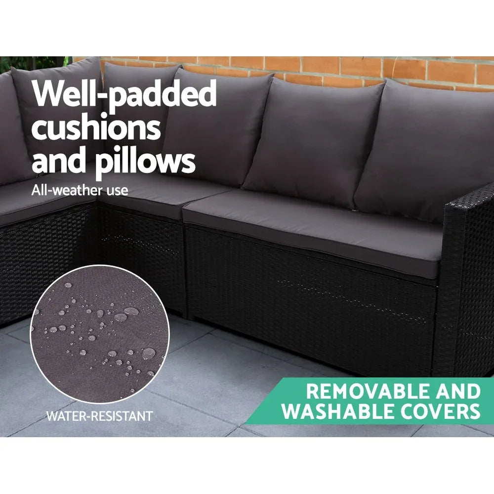 Garden Outdoor Furniture Dining Setting Sofa Set Lounge Wicker 8