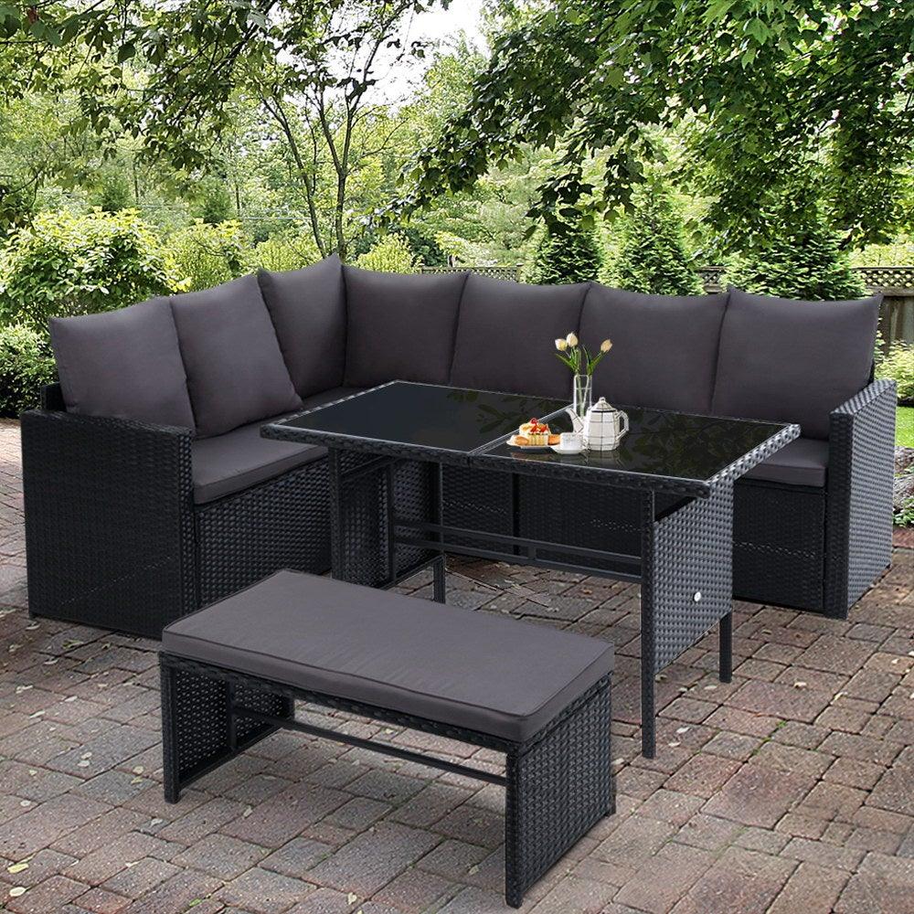 Garden Outdoor Furniture Dining Setting Sofa Set Lounge Wicker 8