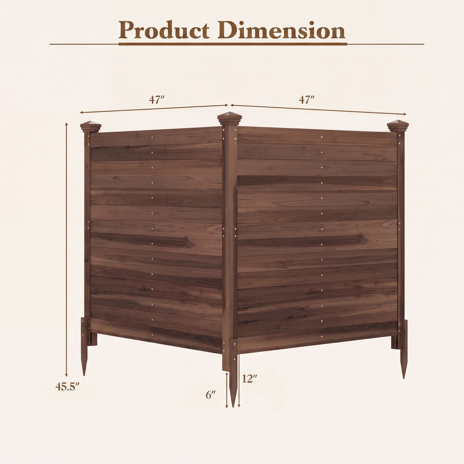 Outdoor Privacy Fence Screen for AC Units and Equipment