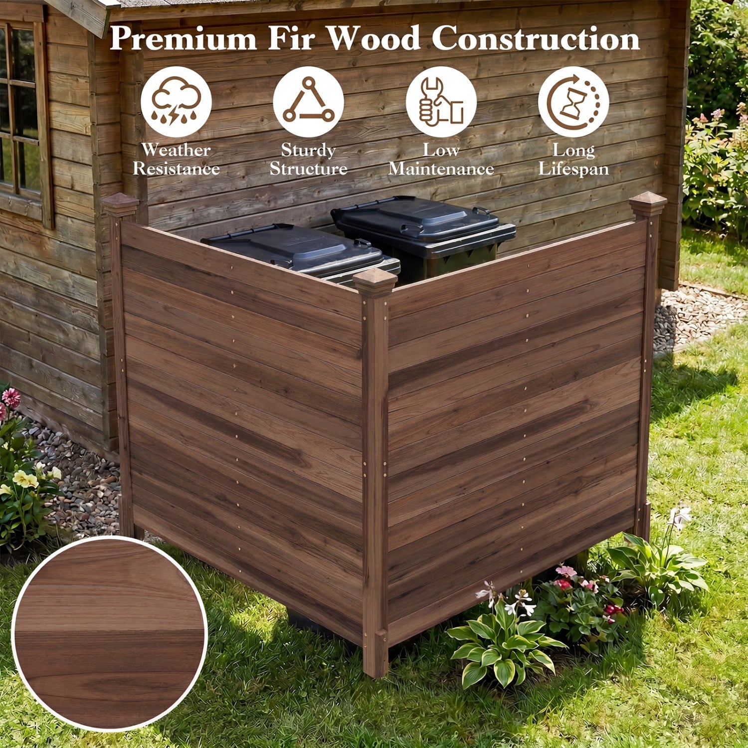 Outdoor Privacy Fence Screen for AC Units and Equipment
