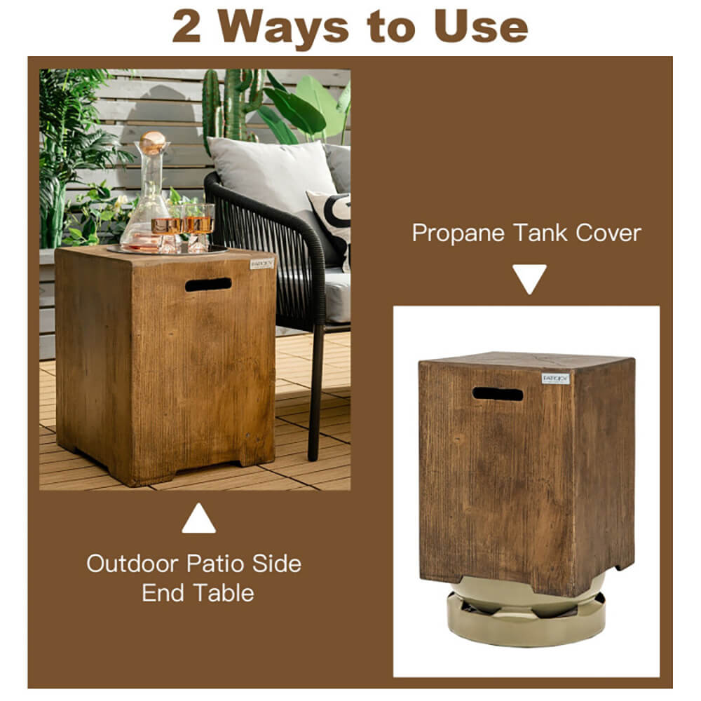 Premium 16" Outdoor Hideaway Table Cover For Standard 20 LBS Propane Tank (SAK73142)
