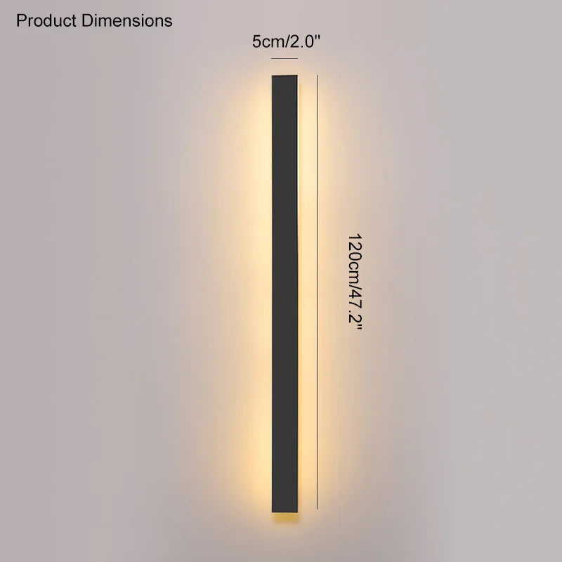 DecorBites™ Black Waterproof LED Wall Light | Minimalist Outdoor Garden Balcony Terrace Decor