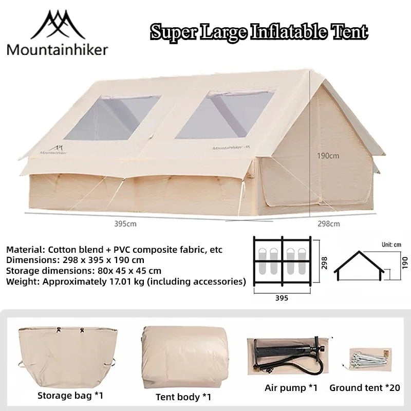Mountainhiker Upgrade Large Starry Sky Inflatable Camping Tent,6-8 P Family Tent That Comes with Storage Bags and An Air Pump