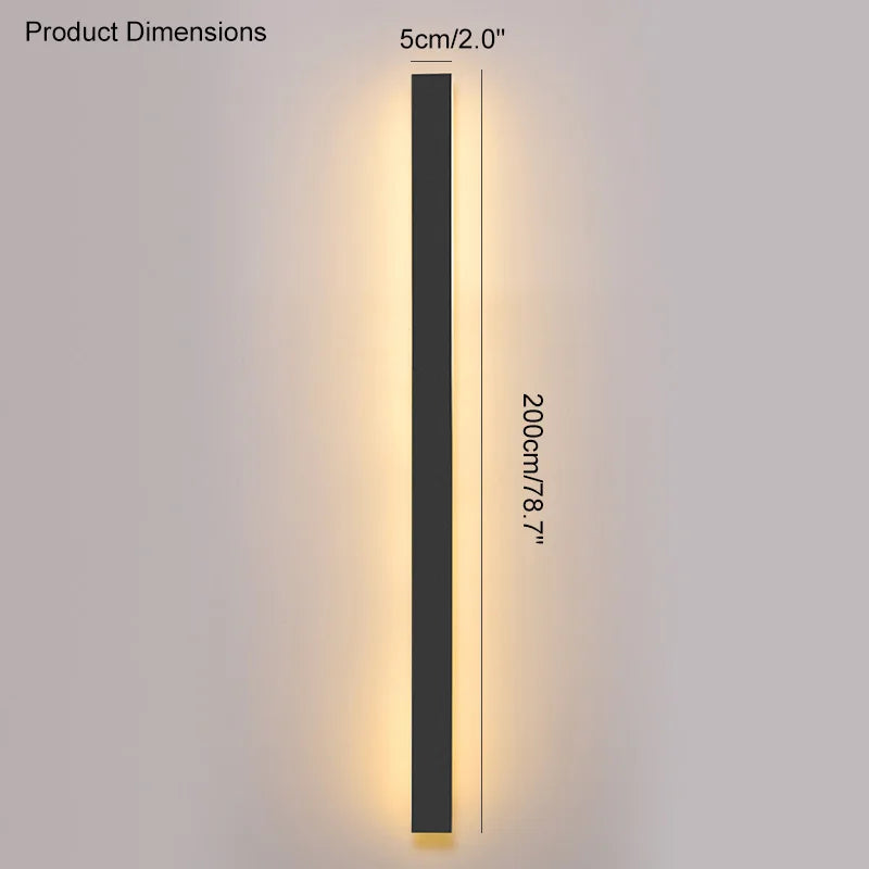 DecorBites™ Black Waterproof LED Wall Light | Minimalist Outdoor Garden Balcony Terrace Decor