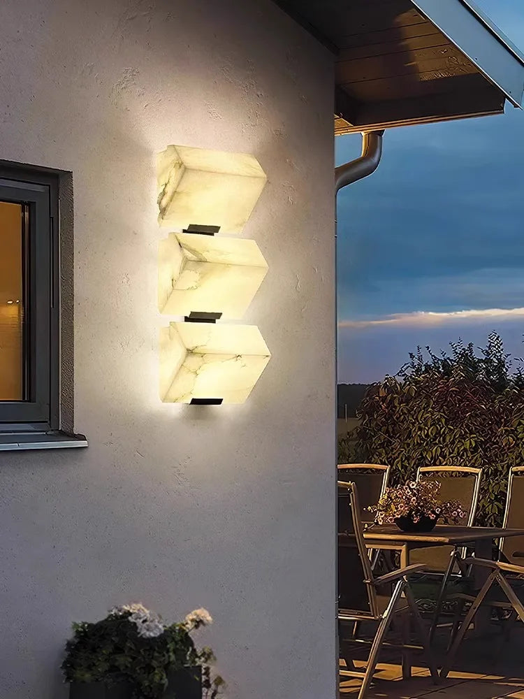 DecorBites™ Geometric LED Outdoor Wall Sconce Cube Light for Corridor Backyard