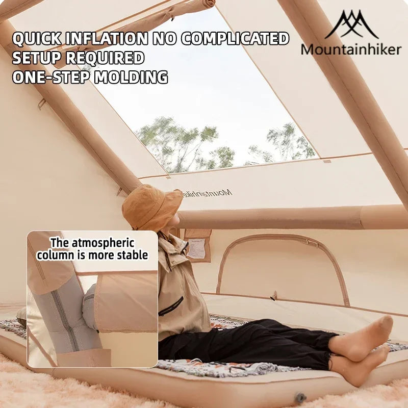 Mountainhiker Upgrade Large Starry Sky Inflatable Camping Tent,6-8 P Family Tent That Comes with Storage Bags and An Air Pump