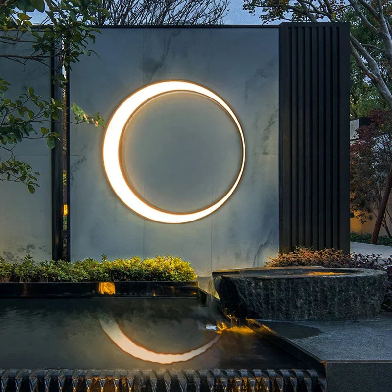 DecorBites™ LED Outdoor Moon Wall Lamp Waterproof Modern Minimalist Sconce for Courtyard Balcony
