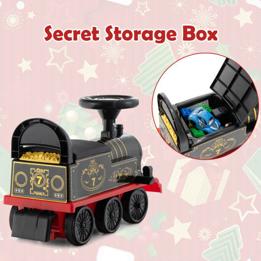 6V Electric Kids Ride On Car Toy Train with 16 Pieces Tracks-Green