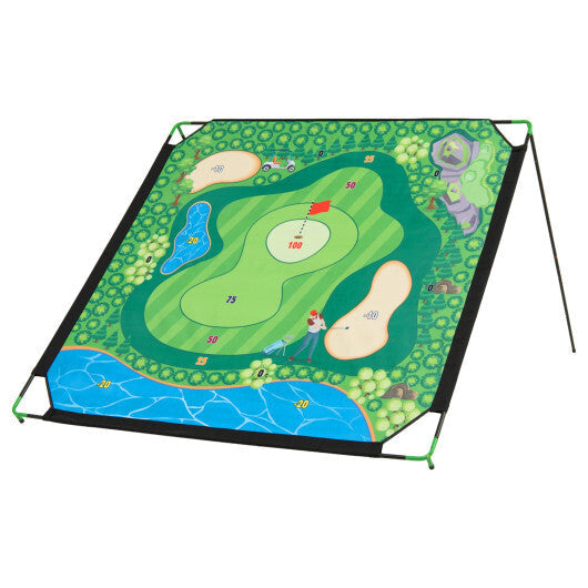 71 x 71 Inches Golf Chipping Game Set for Indoor and Outdoor Practice
