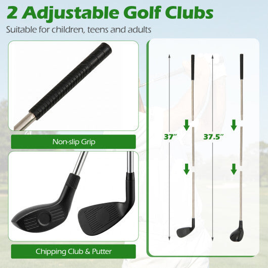 71 x 71 Inches Golf Chipping Game Set for Indoor and Outdoor Practice