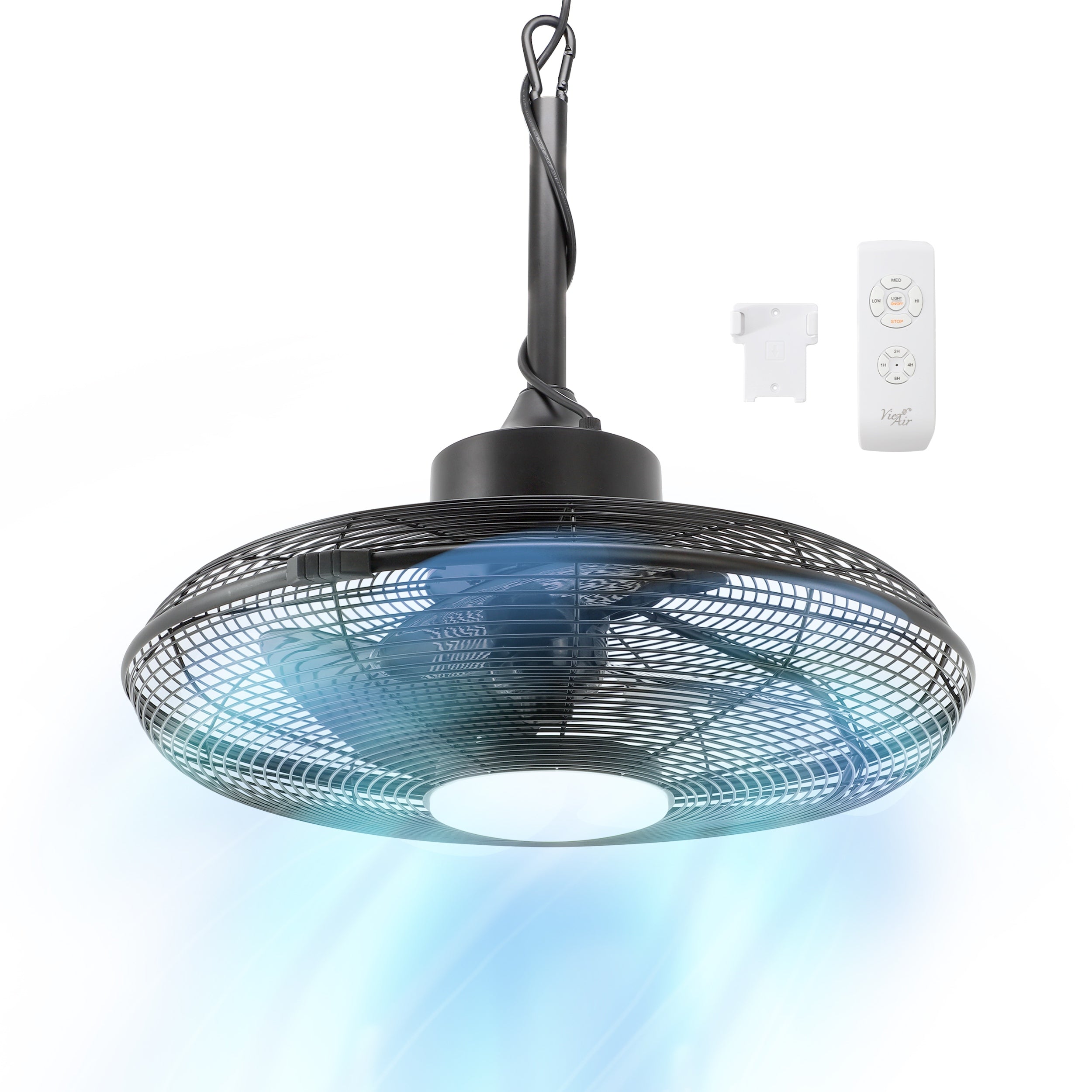 Vie Air 20 Inch 3 Speed Gazebo Outdoor Fan in Matte Black