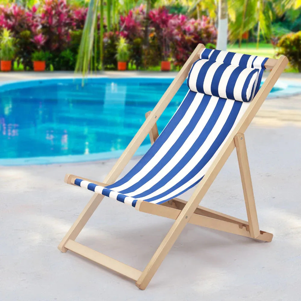 Garden Outdoor Furniture Sun Lounge Beach Chairs Deck Chair Folding