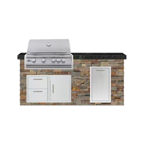 6' PRO GRILL ISLAND W/ FRIDGE