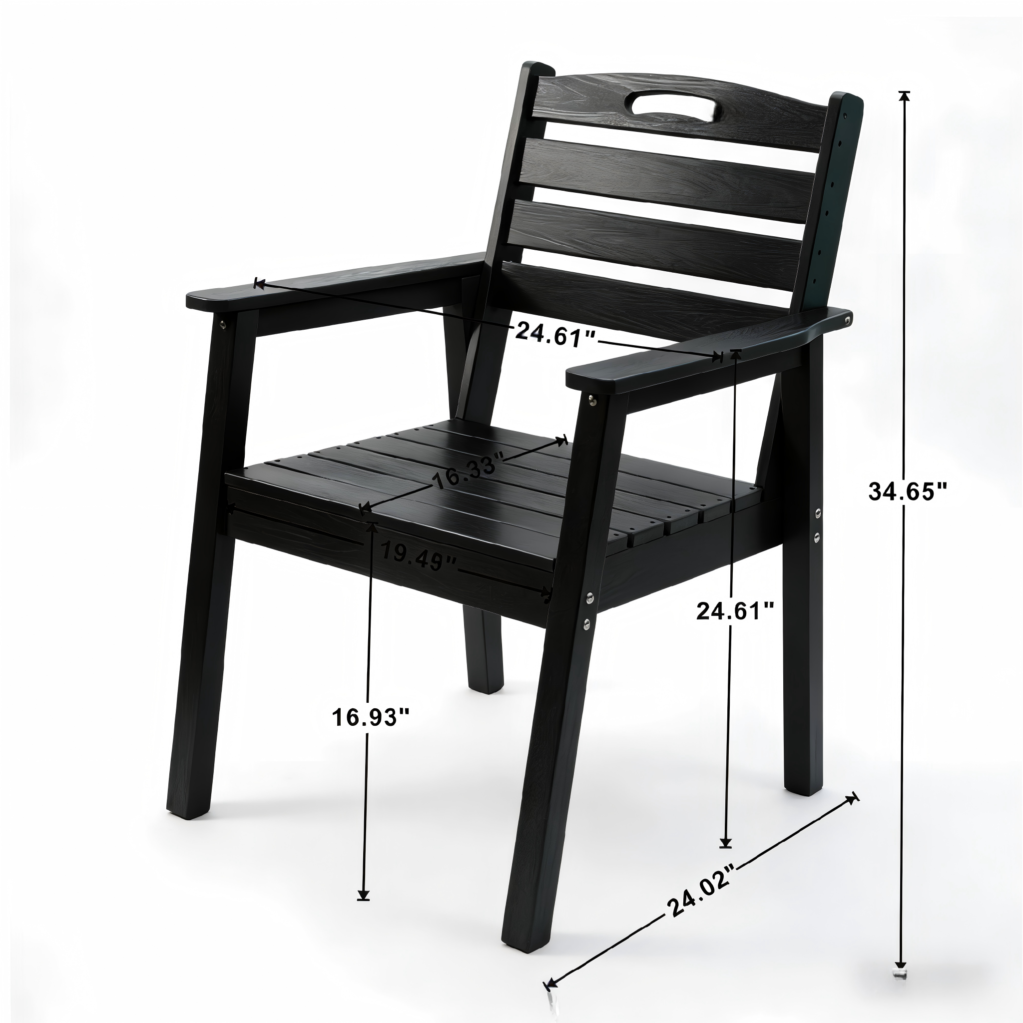 HDPE Outdoor Patio Dining Set with 6 Chairs