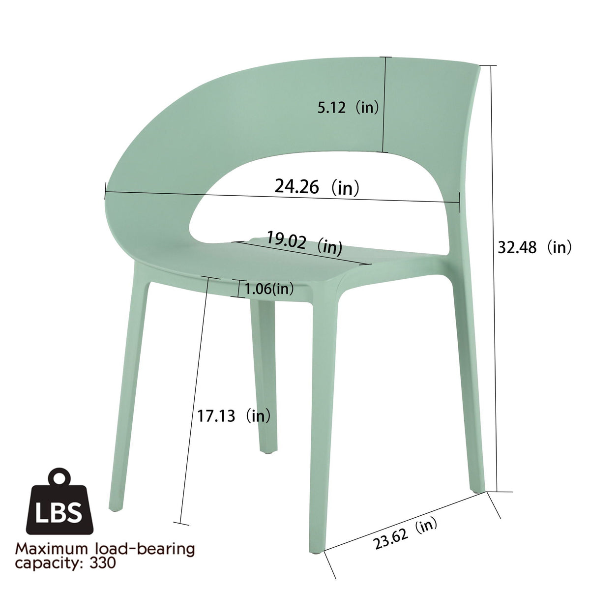 Modern 4 Piece Outdoor Set with Folding Table - Green or Orange
