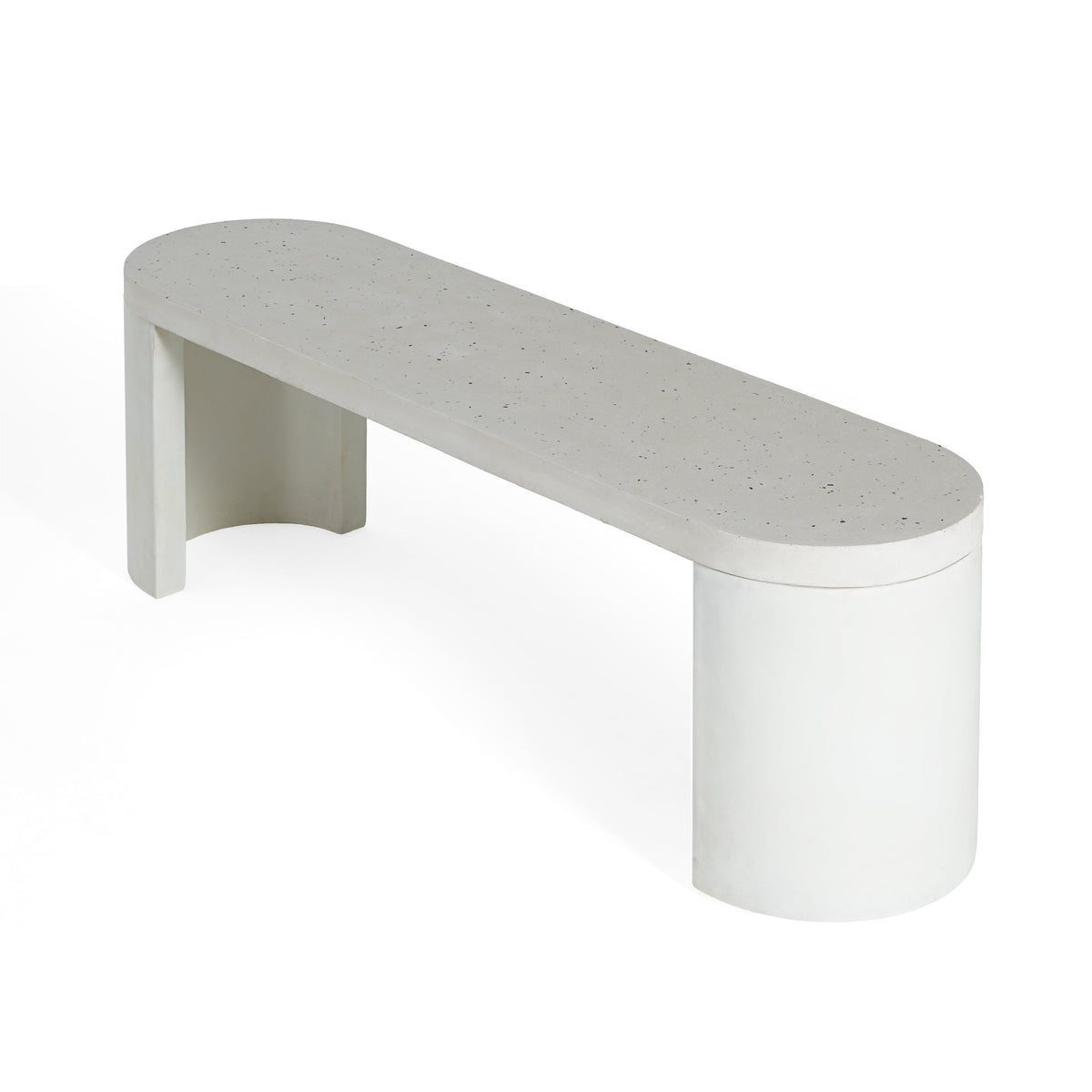 3 Pcs Modern Outdoor Concrete Dining Set