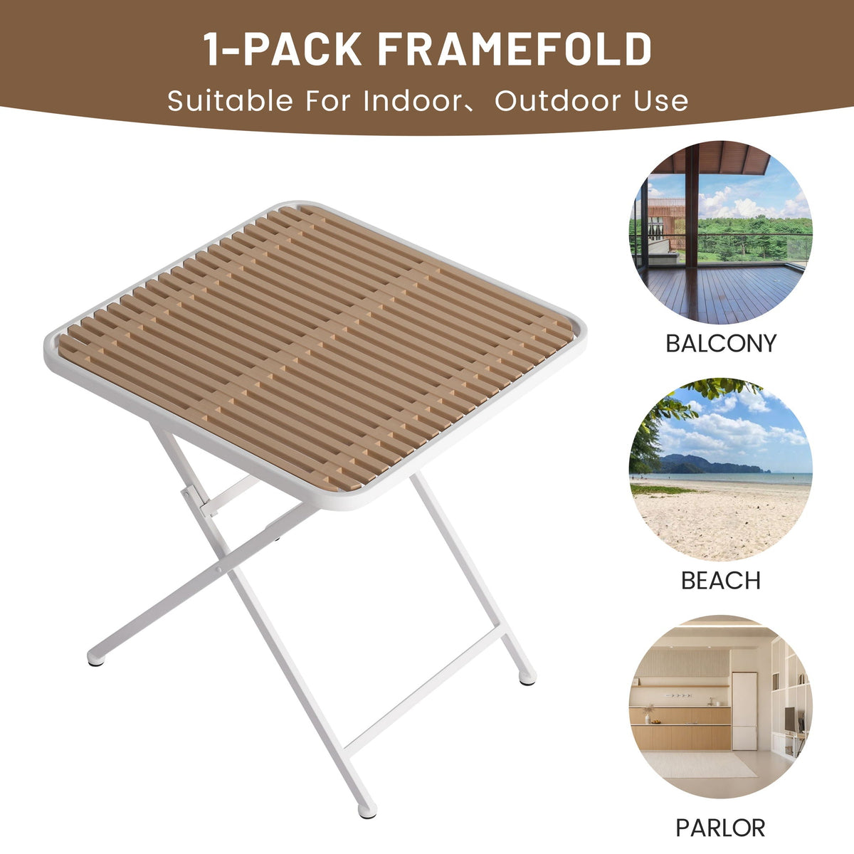Modern 4 Piece Outdoor Set with Folding Table - Green or Orange
