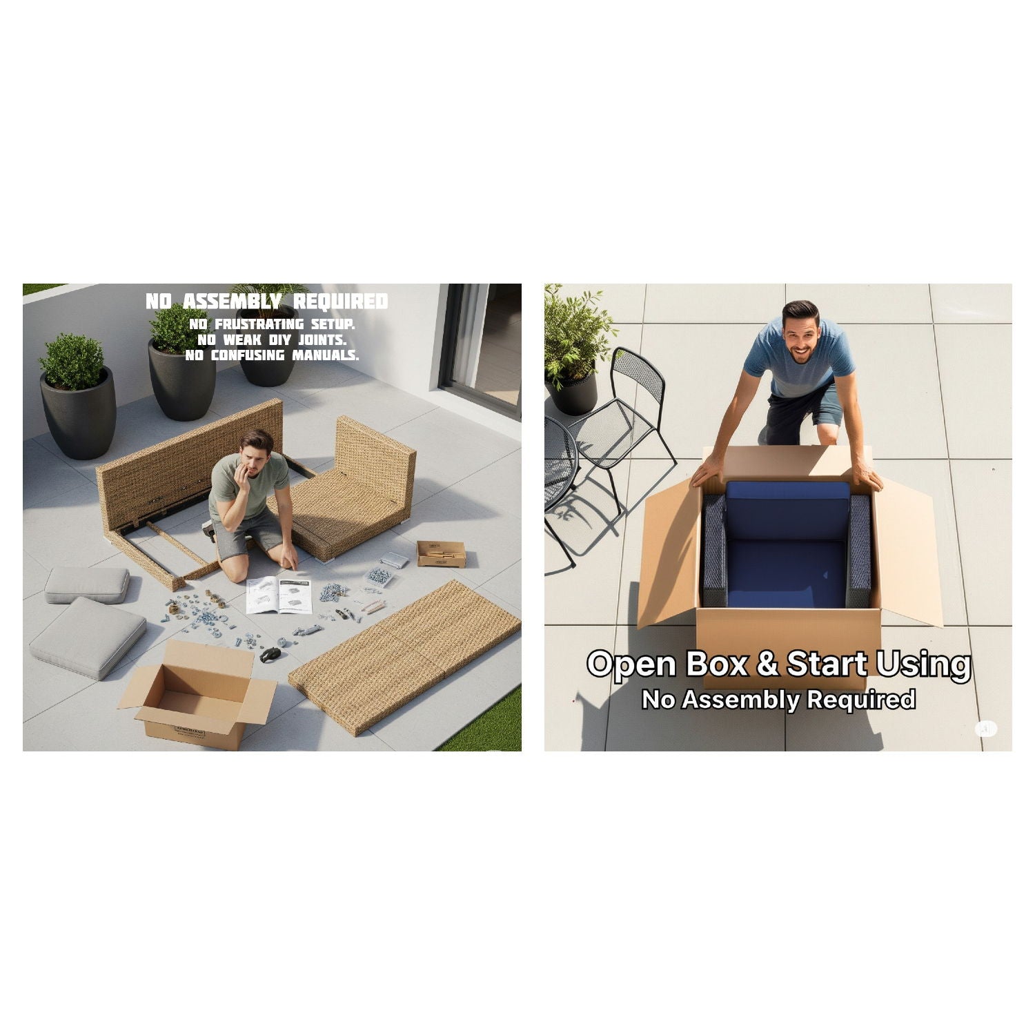 Stylish Entertainment Sectional Set, Outdoor Living