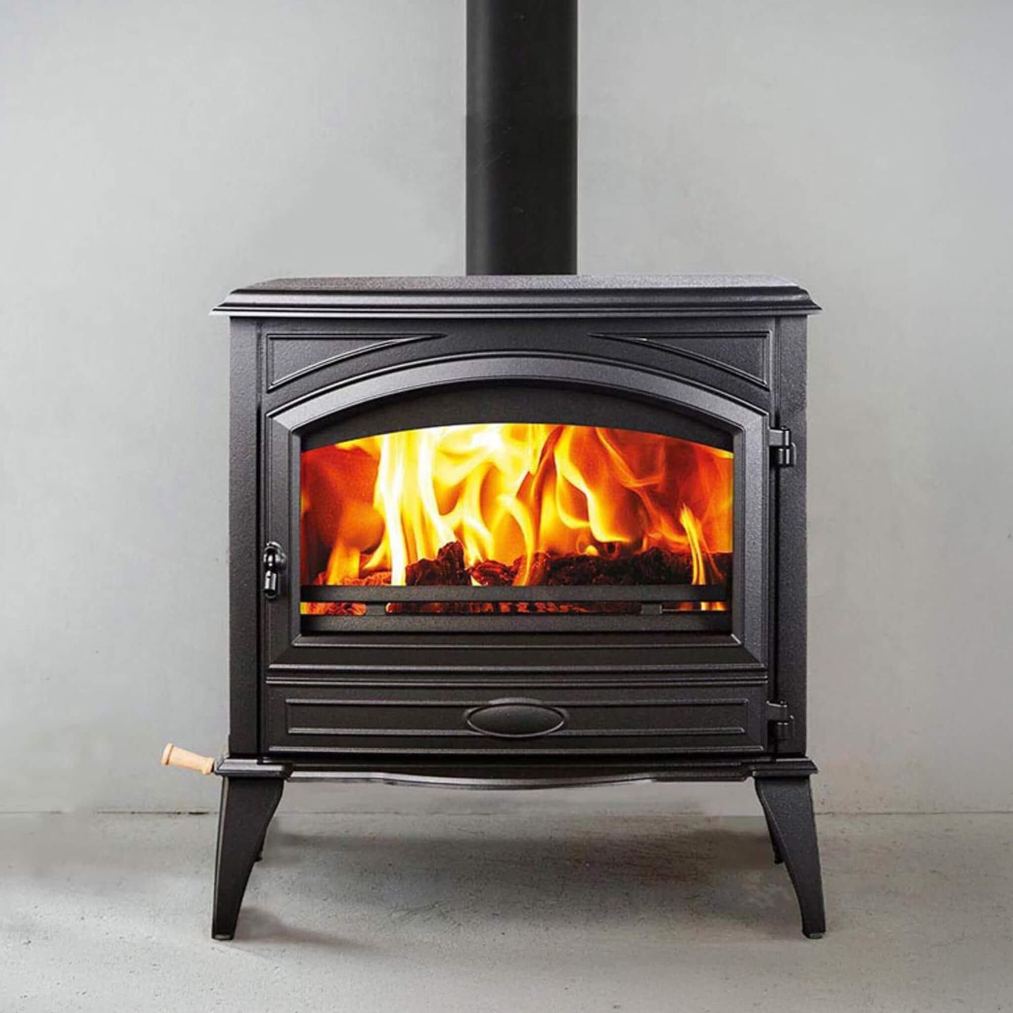 Amantii Lynwood Wood Burning Cast Iron Stove Fireplace
