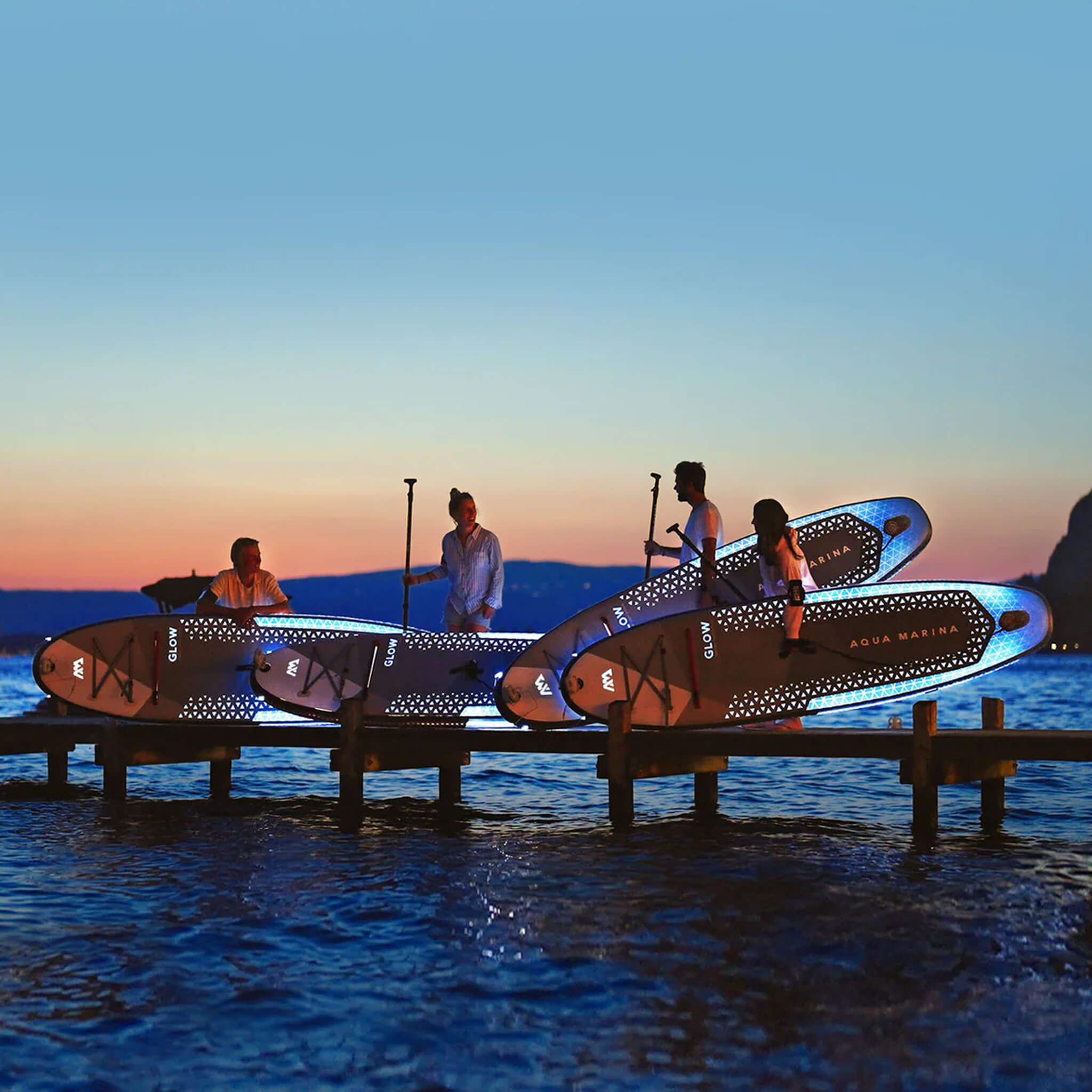 Aqua Marina Glow 10FT All-Around ISUP With Ambient Light System And Safety Leash