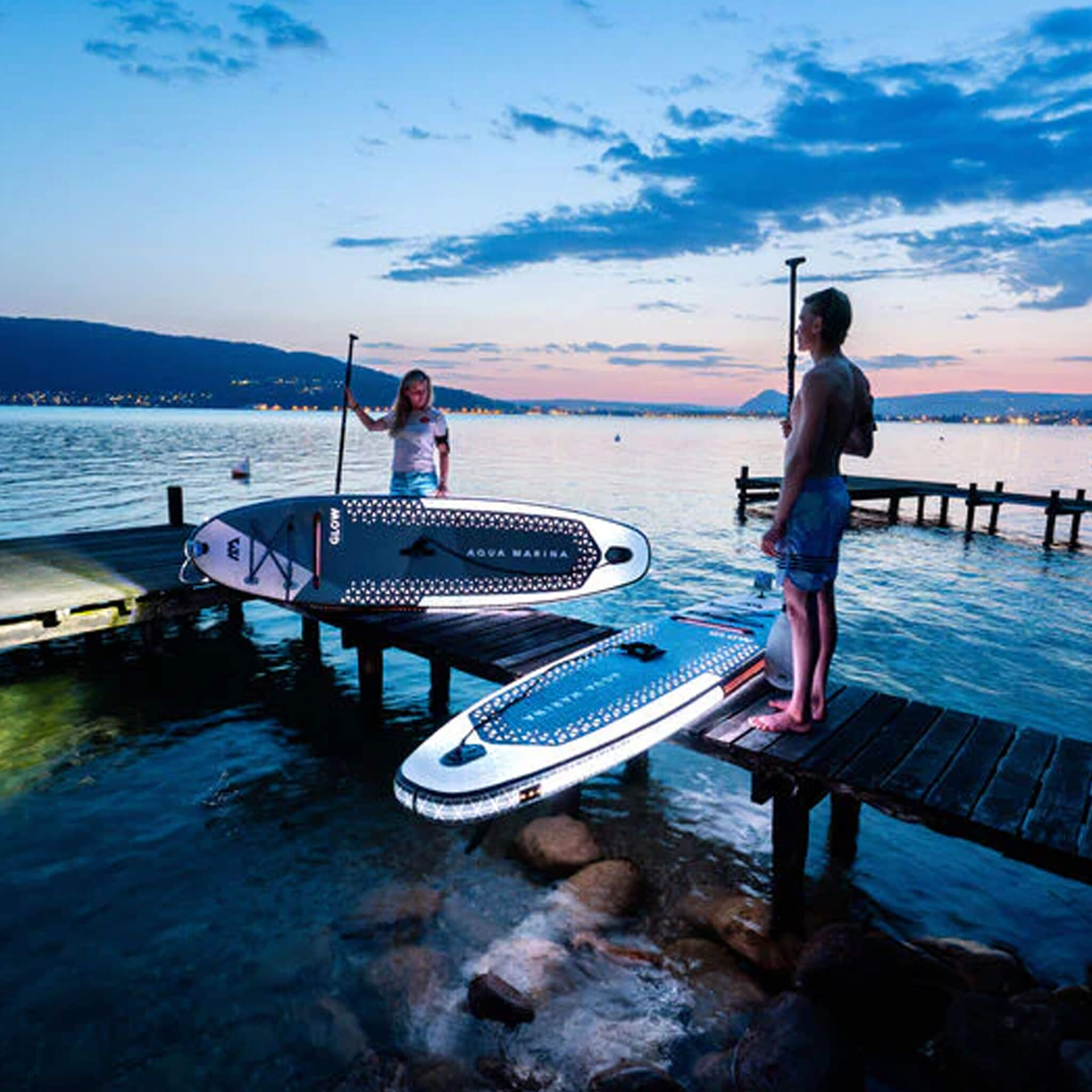 Aqua Marina Glow 10FT All-Around ISUP With Ambient Light System And Safety Leash