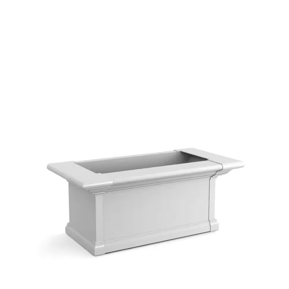 Yorkshire 24 In. X 12 In. Self Watering White Vinyl Window Box