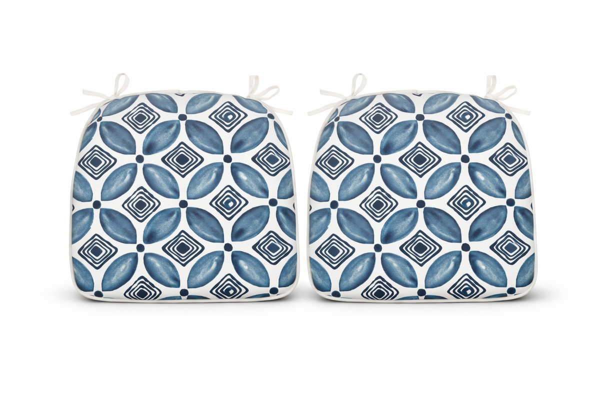 Water-Repellent Outdoor Patio Chair Cushions with Foam Filling - Gray