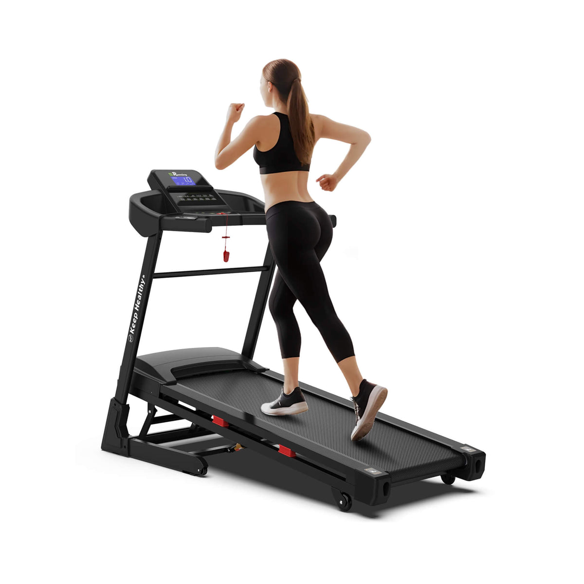 Compact 3.5HP Foldable Electric Treadmill With Bluetooth, LCD Display & 12 Pre-Set Running Programs