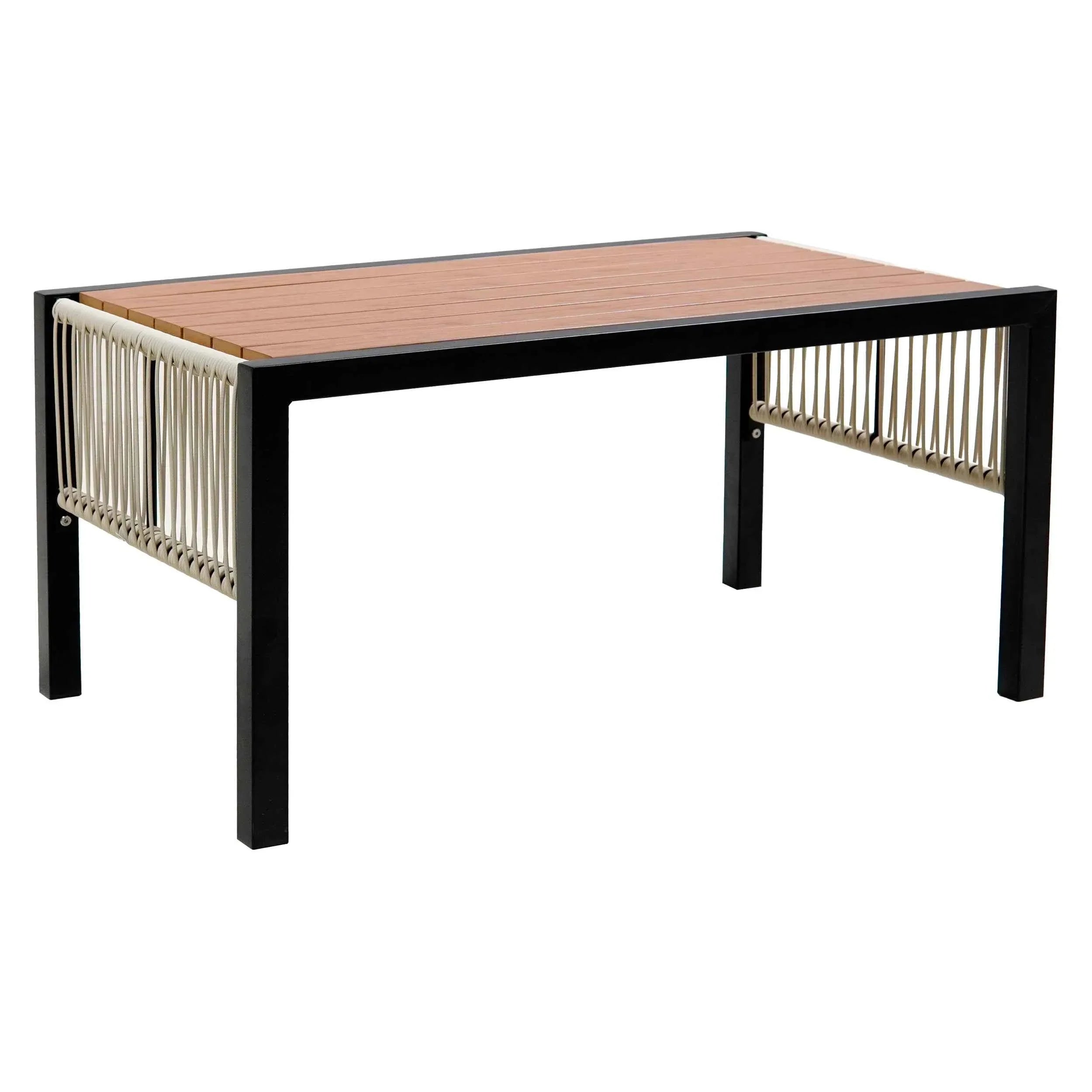 Multi-person Outdoor Iron Sofa Set with A table, Rattan Decoration,