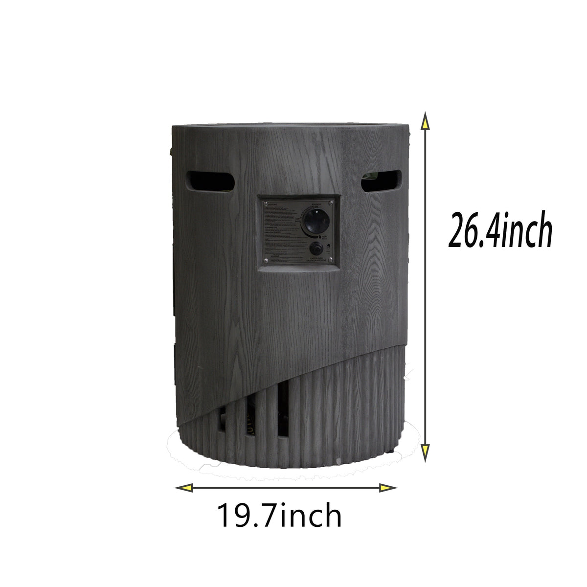 32000 BTU Round Outdoor Gas Fire Pit with Lava Stones and Cover
