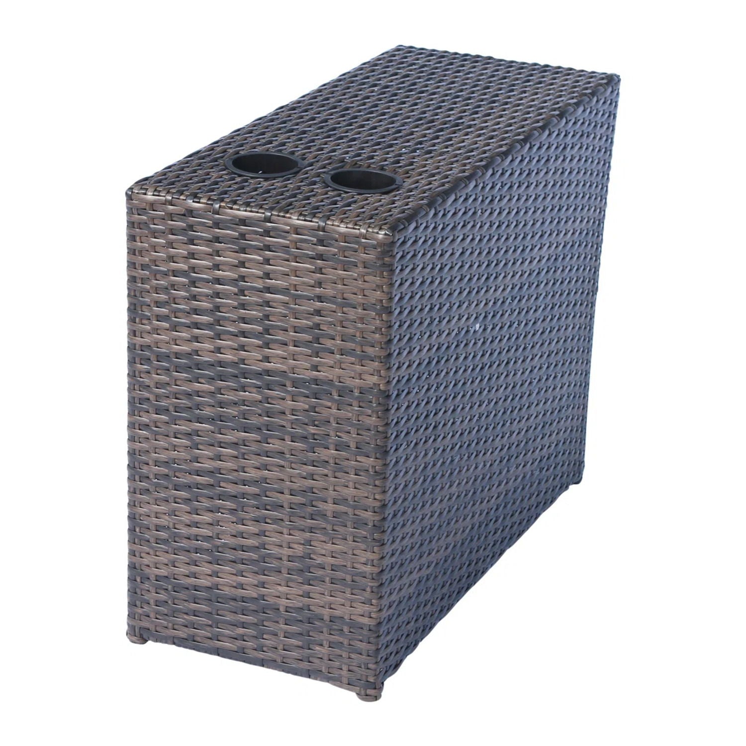 Outdoor Wicker Loveseat With Cushions
