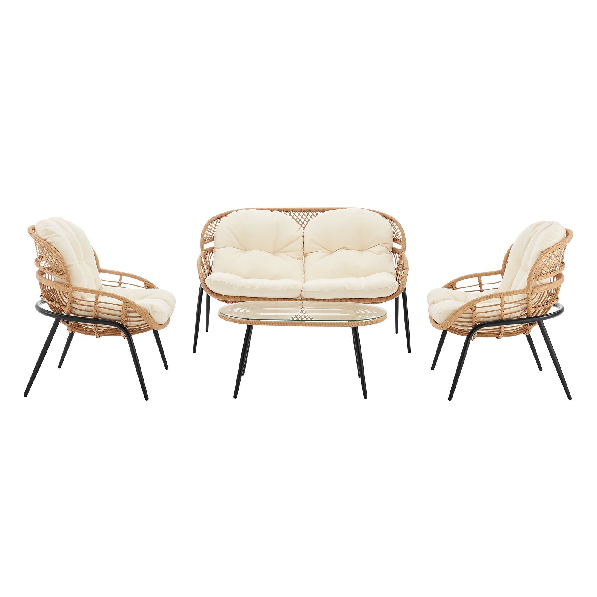 Pine - 4 Piece Outdoor Conversation Set