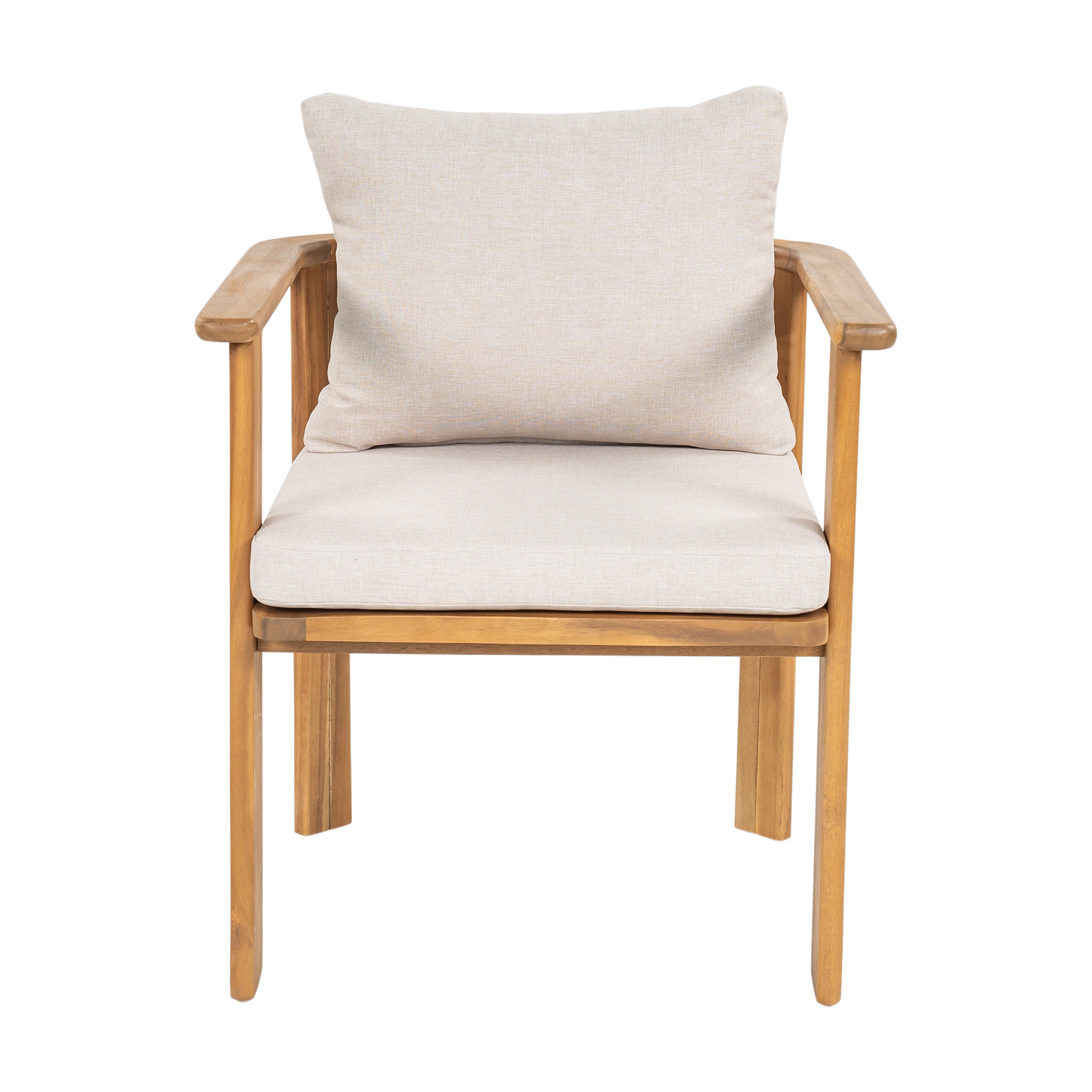 Kaja Outdoor Acacia Wood Dining Chair, Teak Finish Frame