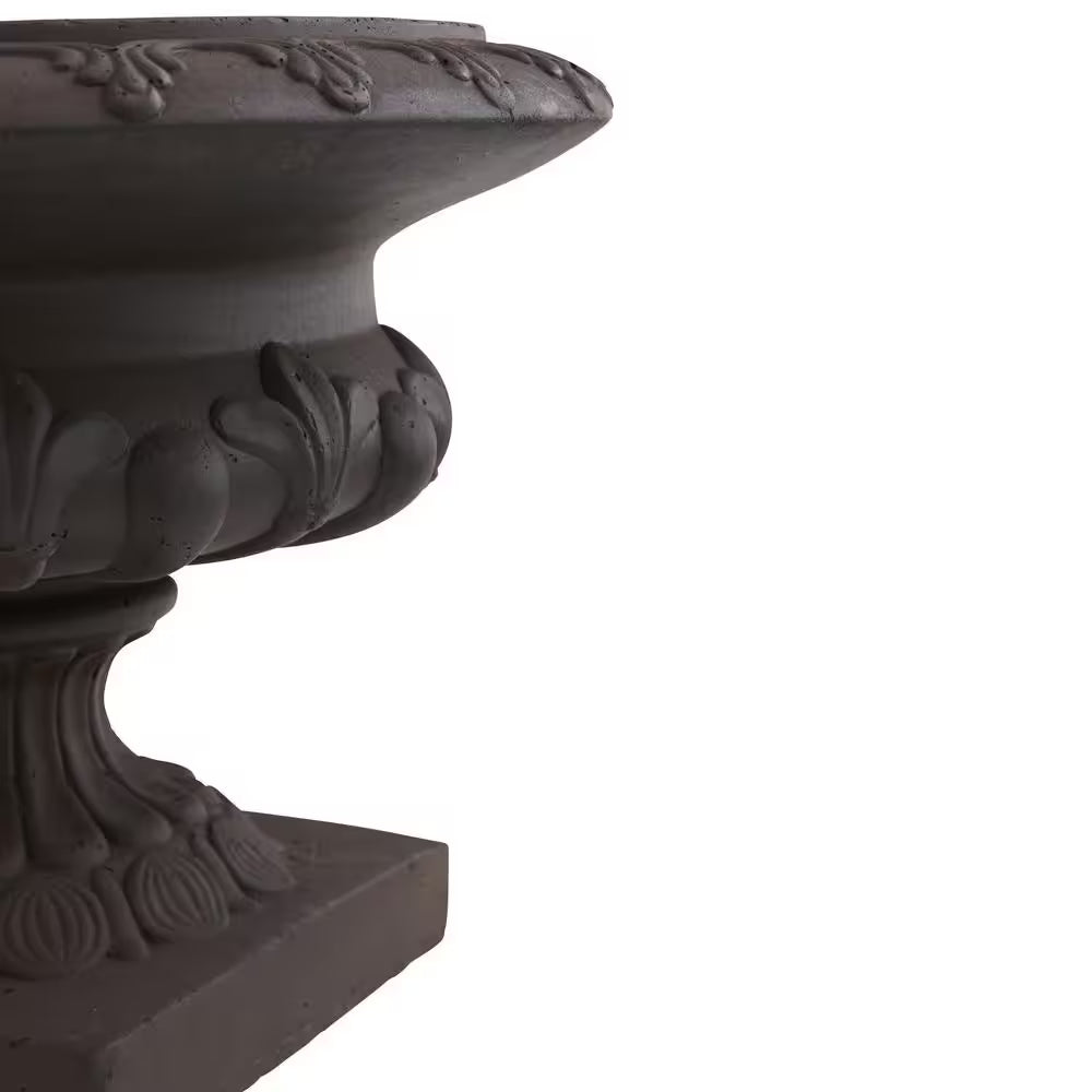 Indoor/Outdoor 12.5In. Tall Iron-Finished Decorative Urn
