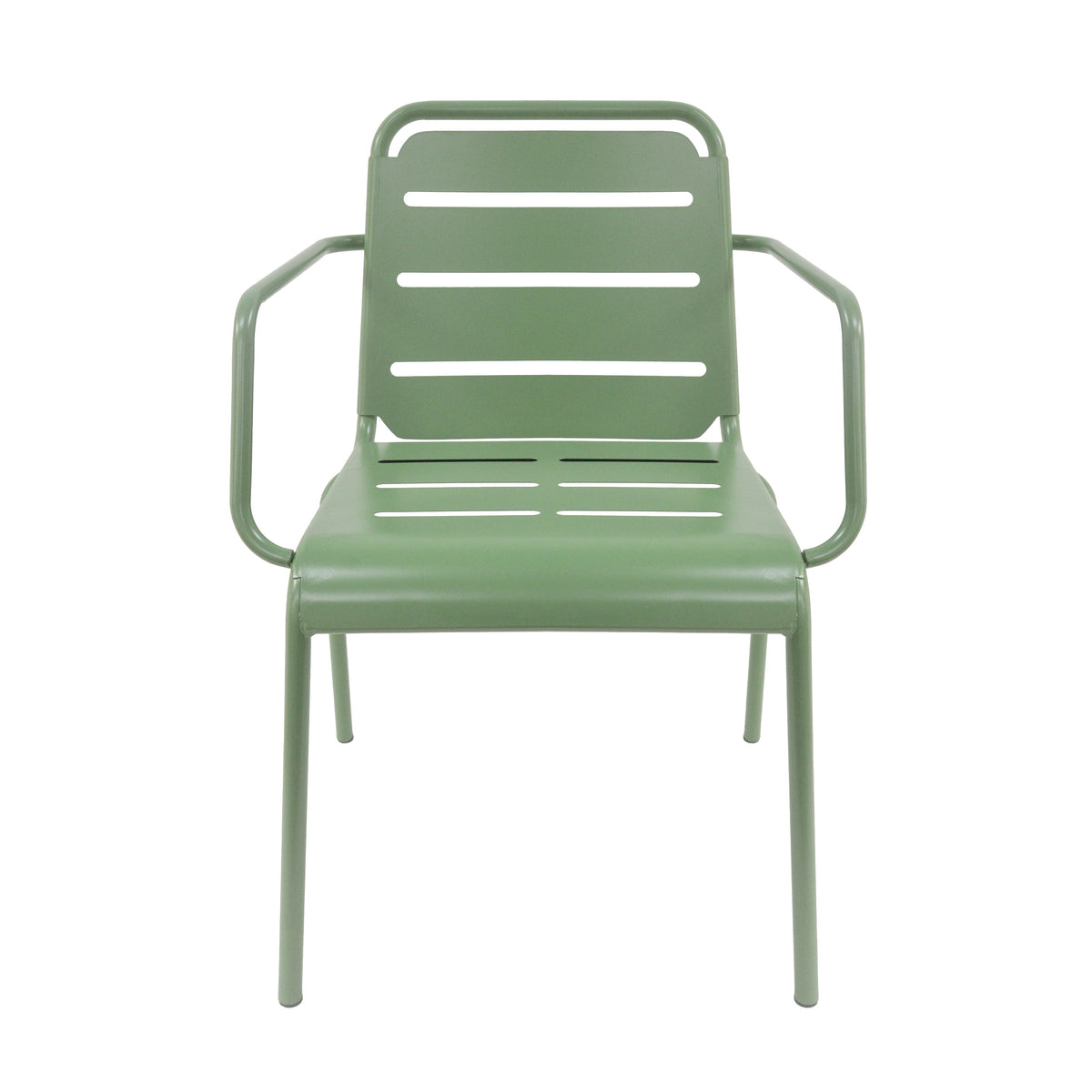 Verve 3-Piece Outdoor Bistro Set with Metal Chairs - Matte Green or Matte Black