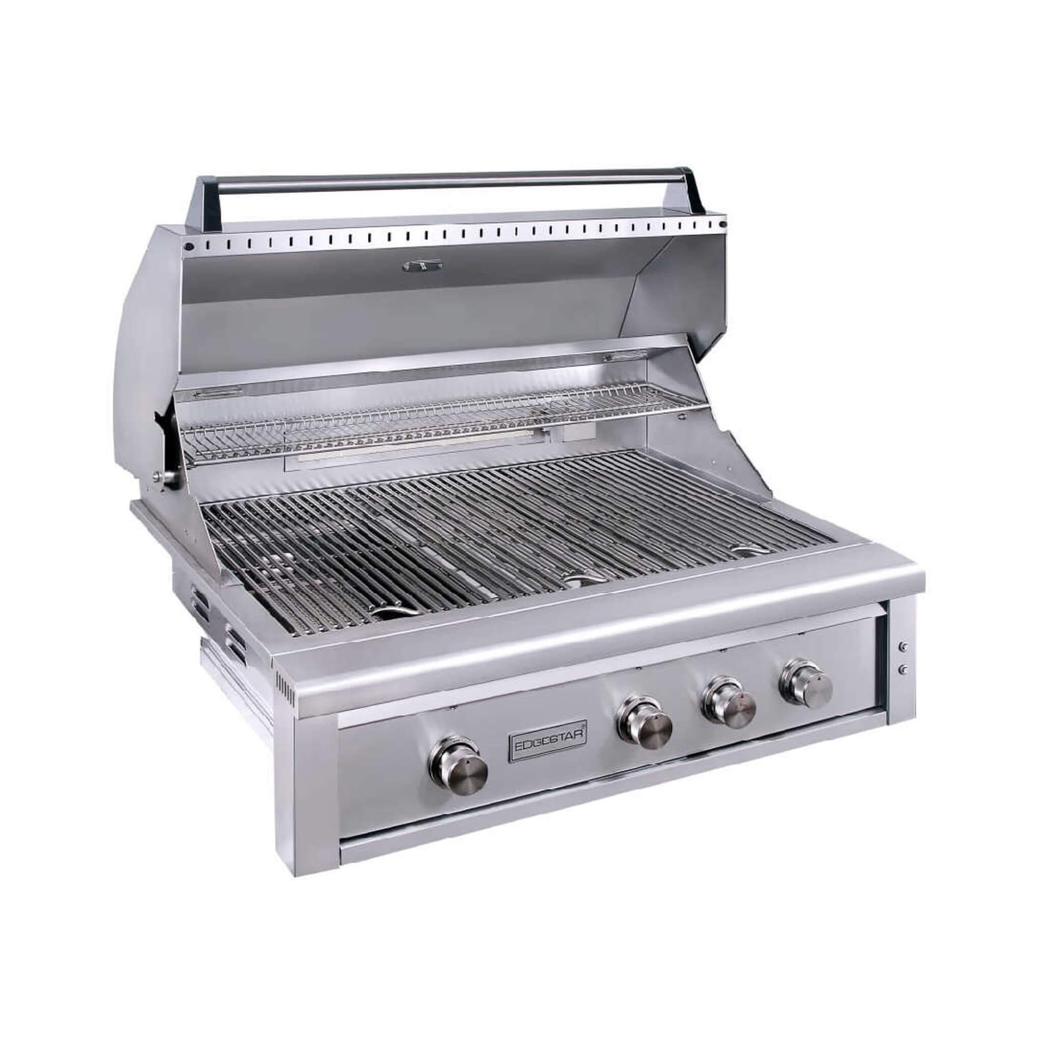 Edgestar 89K BTU 42-Inch Wide Natural Gas Freestanding Grill Cart With Rotisserie And Lighted Knobs (SAK56935)