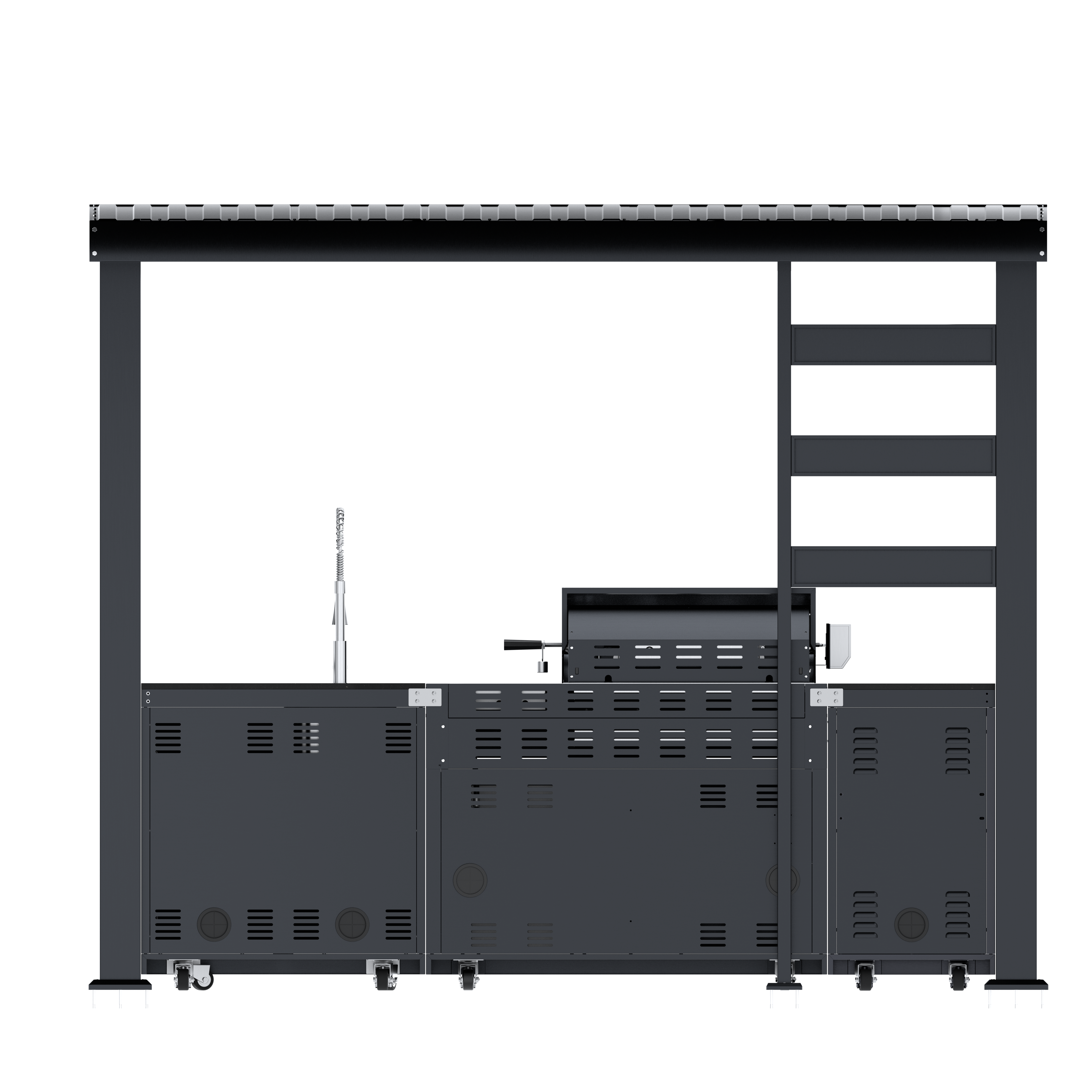 110-Inch Deluxe Stainless Steel Gas Outdoor Kitchen Grill