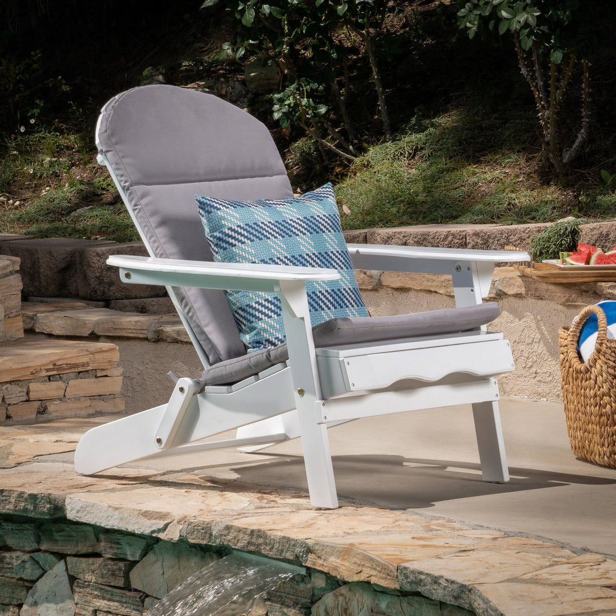 Adirondack Chair Cushion with Water-Resistant Fabric - Outdoor