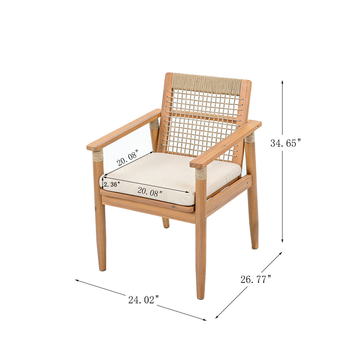 9-Piece Acacia Wood Outdoor Dining Set