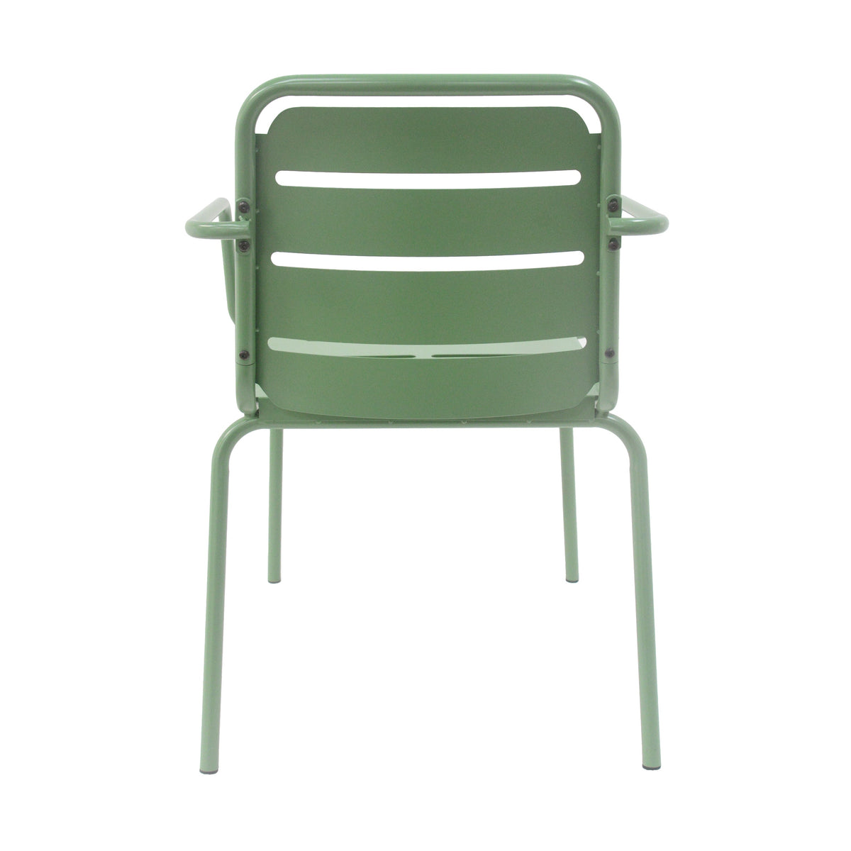 Verve 3-Piece Outdoor Bistro Set with Metal Chairs - Matte Green or Matte Black