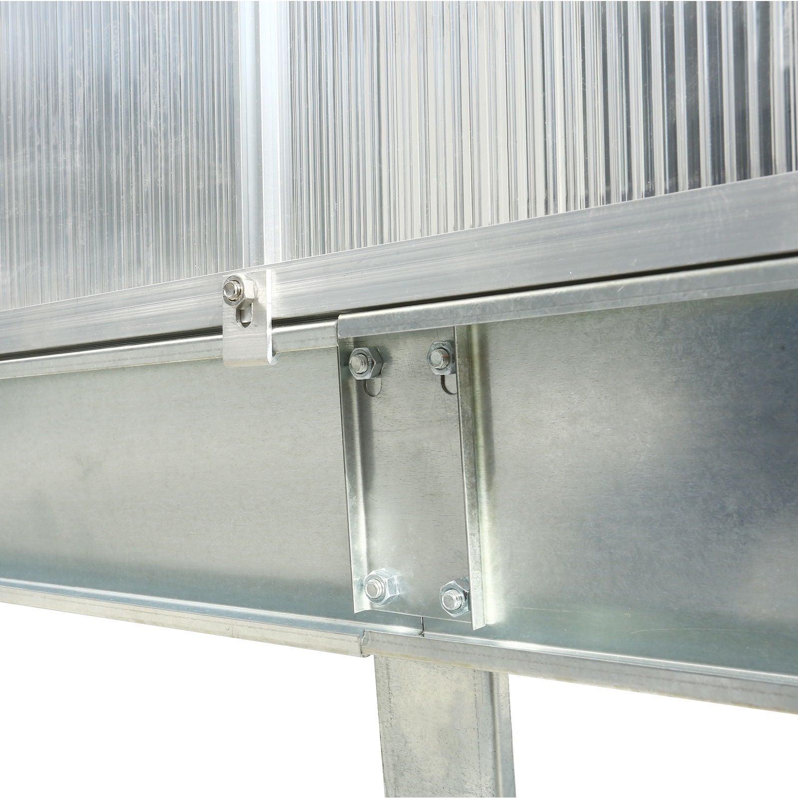 Polycarbonate house, Heavy Duty Outdoor Aluminum Walk-In House Kit With Rain Gutter, Vent And Door For Backyard Garden